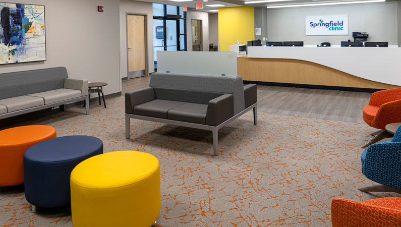 Springfield Clinic Bloomington - Normal patient waiting space.